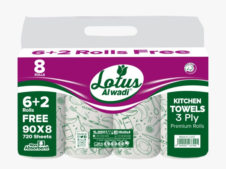 LOTUS AL WADI KITCHEN TOWEL 8X90SHEETS