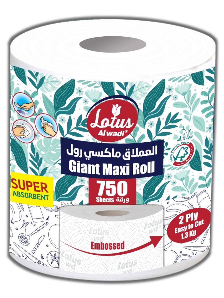 LOTUS AL WADI GIANT MAXI ROLL 750S 1.3KG 2PLY