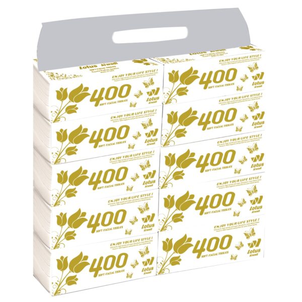 AL WADI FACIAL TISSUE 10X400SHEET 2PLY