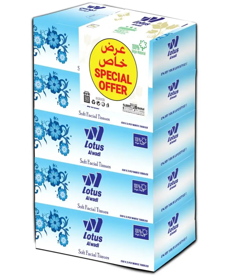 LOTUS AL WADI SOFTFACIAL TISSUE 5X130S (NATIONAL DAY)