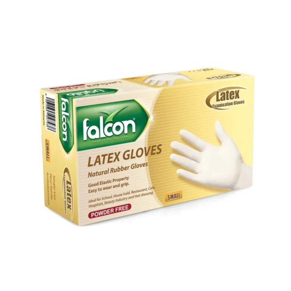 FALCON LATEX GLOVES (S) POWDER FREE 100S