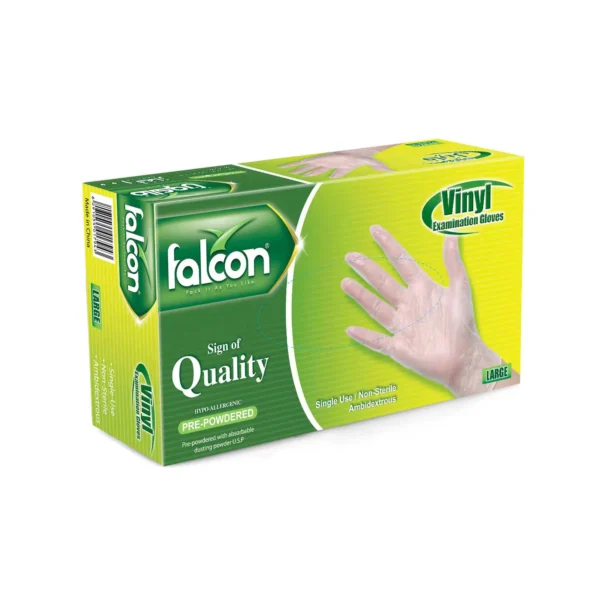 FALCON VINYL GLOVES LARGE 100 PCS