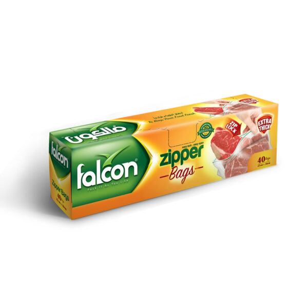 FALCON ZIPPER BAG 30X27 CM 40 BAGS