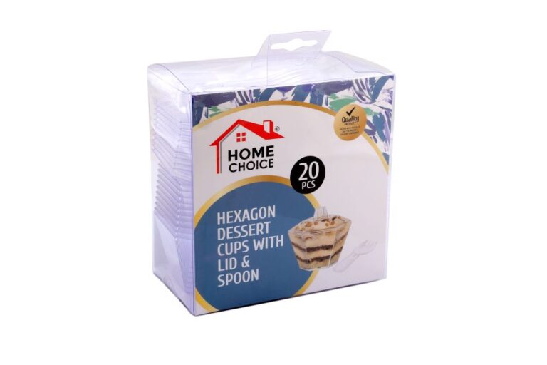HOME CHOICE HEXAGON CUP W/LID & SPOON 20S
