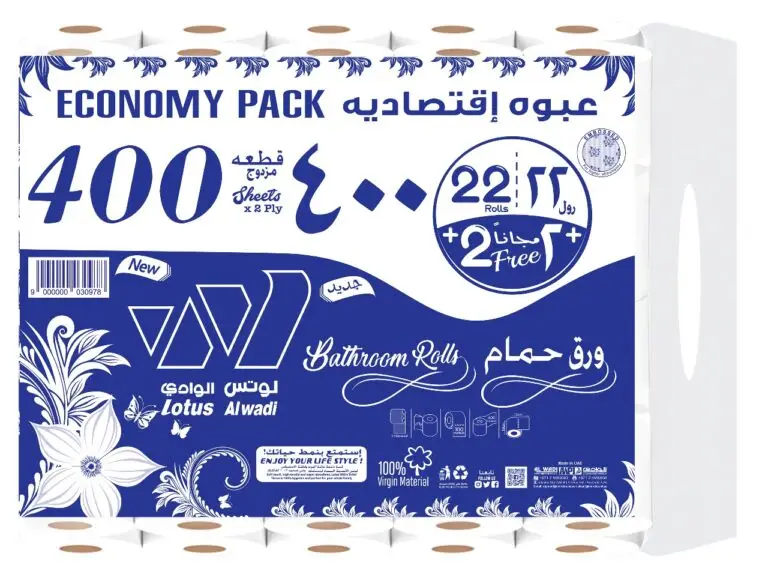 LOTUS AL WADI BATHROOM ROLL 24X400S 2PLY